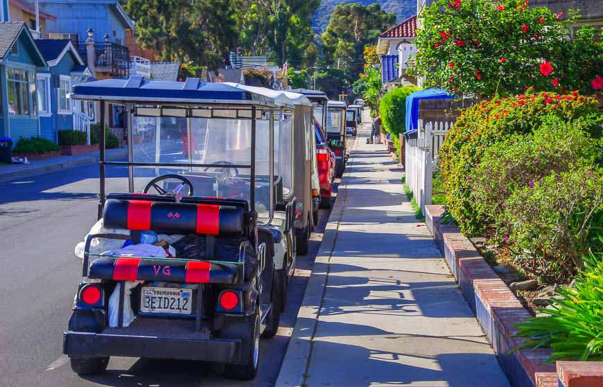 On Catalina Island golf carts are the main form of transport
