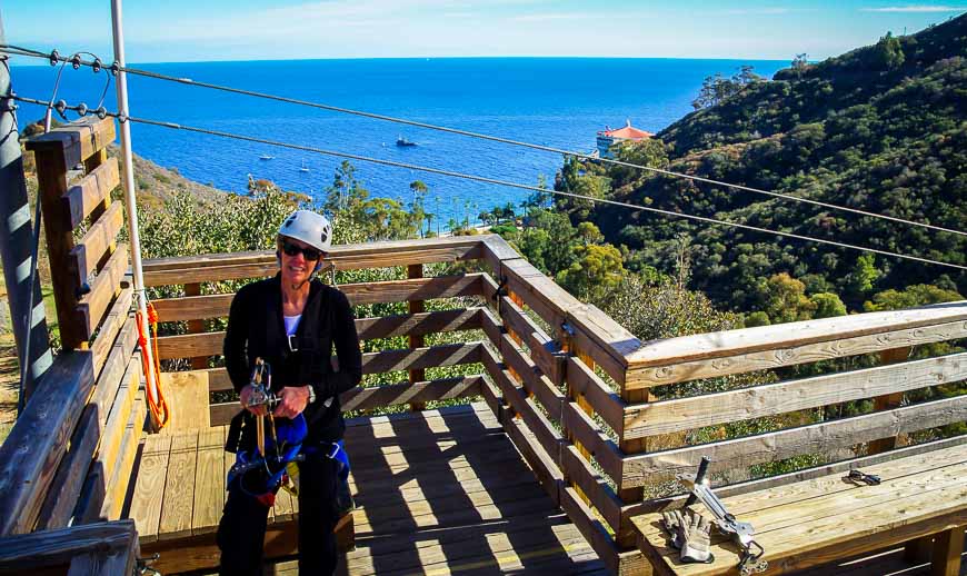 Me enjoying the ziplining course