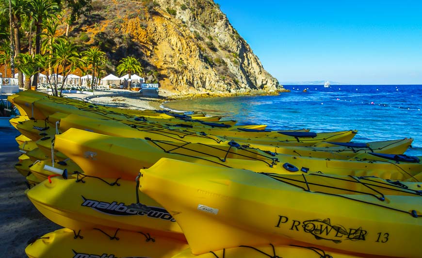 On a day trip to Catalina Island, kayaking would be one of the fun things to do