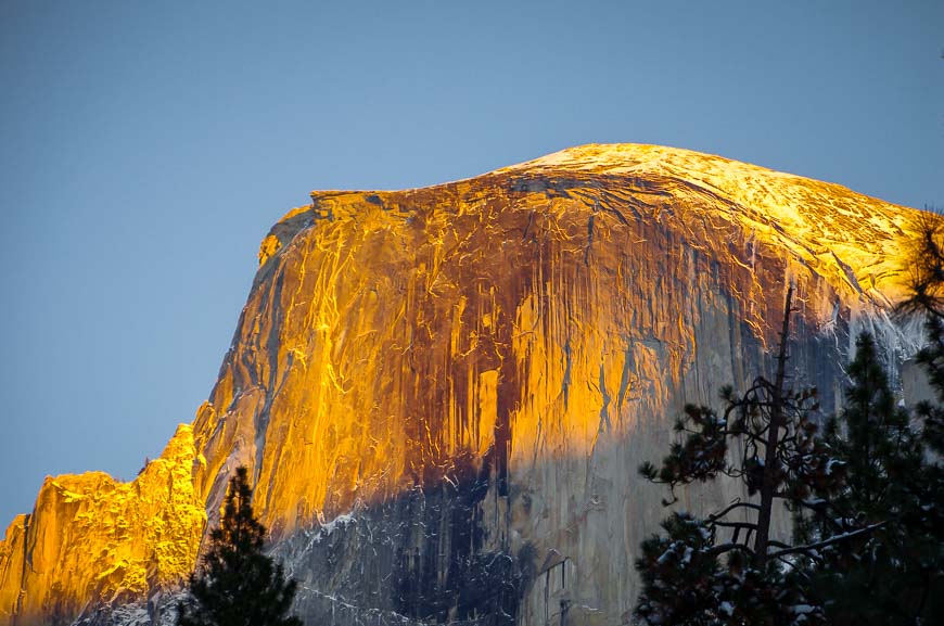 Early morning light of Half Dome