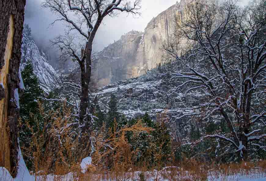 There's a moodiness to Yosemite in winter