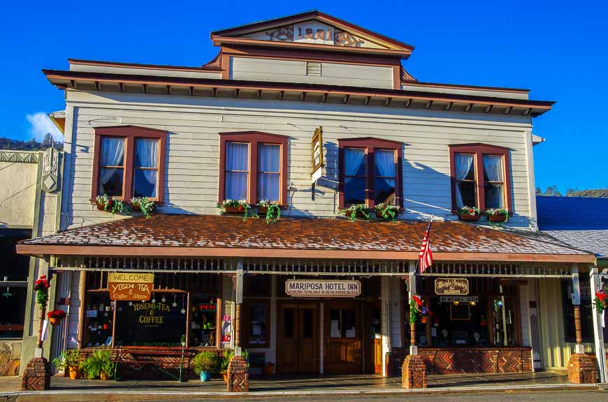 Historic buildings in downtown Mariposa