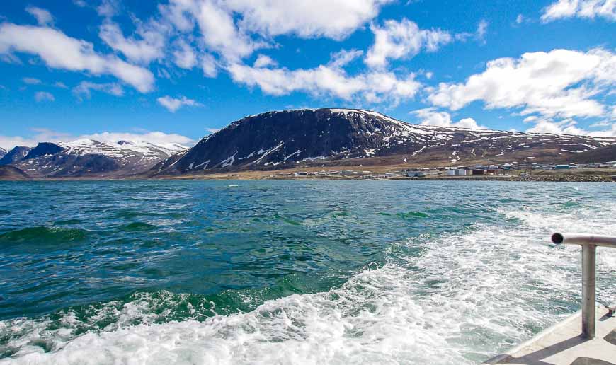 A view of Pagnirtung from the boat