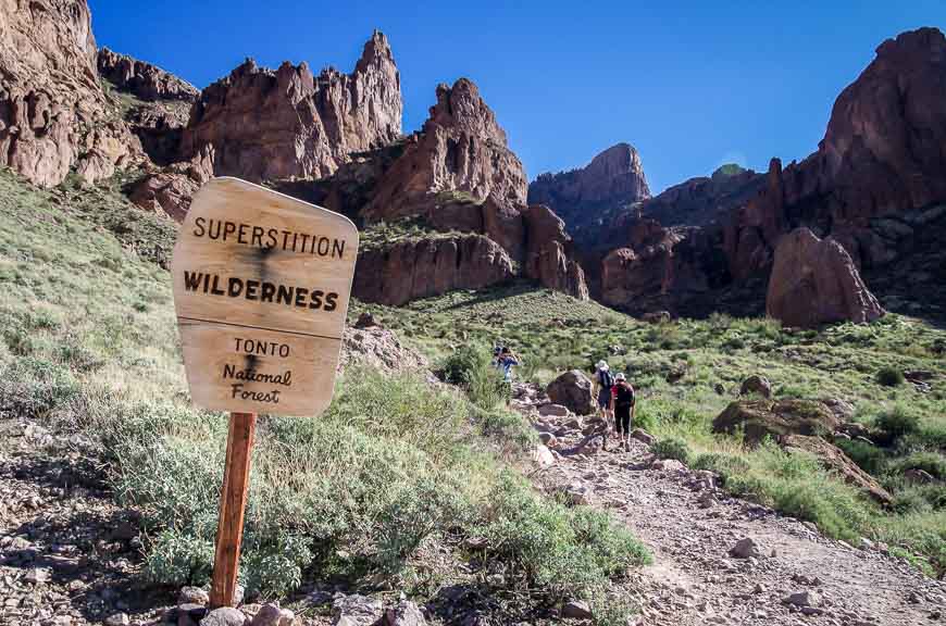 Beautiful landscape entering the Superstition Mountains