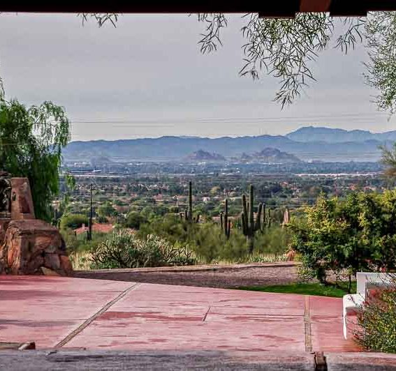 The view of Scottsdale from Frank Lloyd Wright's home