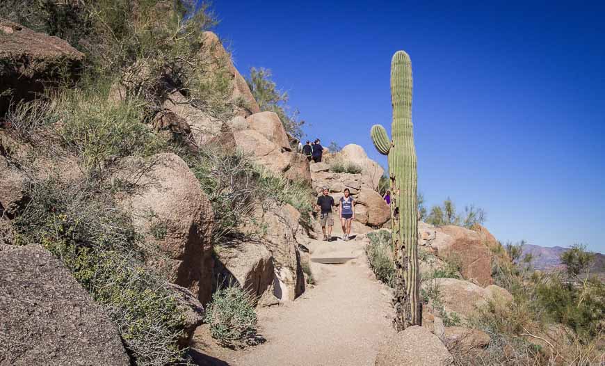 The grade is never onerous while hiking Pinnacle Peak