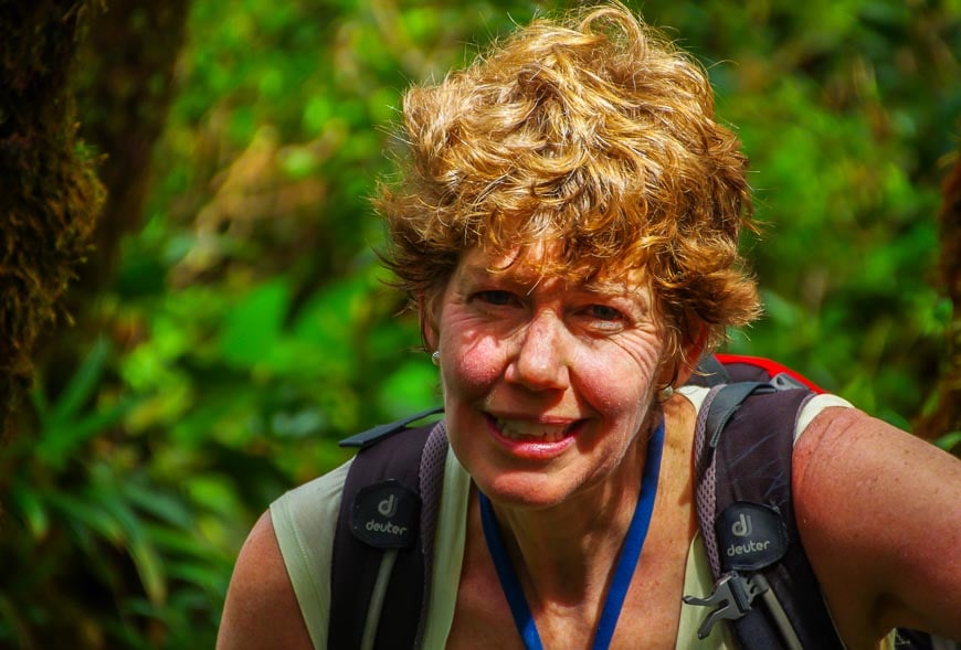 Hiking in Costa Rica and I'm one hot, sweaty mess by mid-afternoon