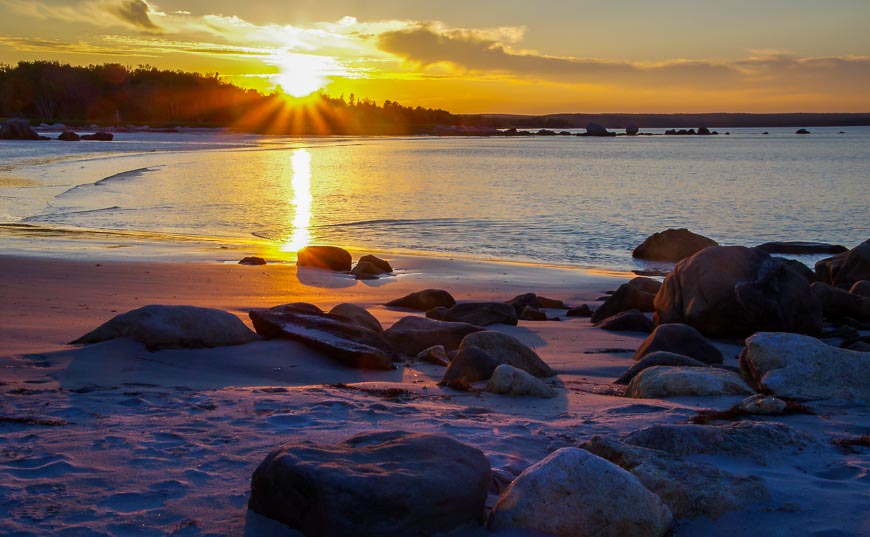 Sunset over Seaside Kejimkujik National Park