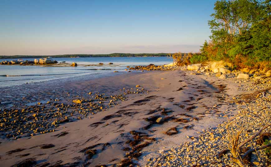 In Thomas Raddall Provincial Park I have the beach to myself on a June night