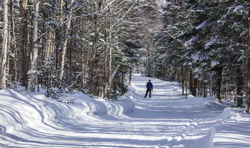 The amount of snow at Mont Ste Anne in Quebec was amazing - and conditions were superb