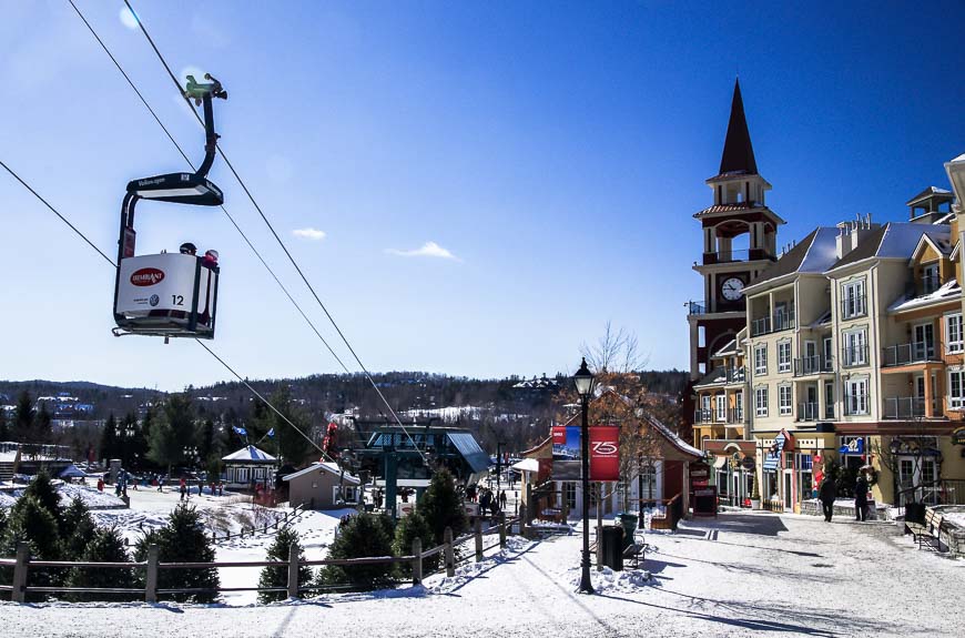 Getting around by gondola in Mont Tremblant Quebec