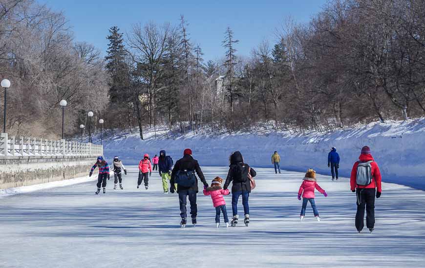 Skating the Rideau Canal in Ottawa