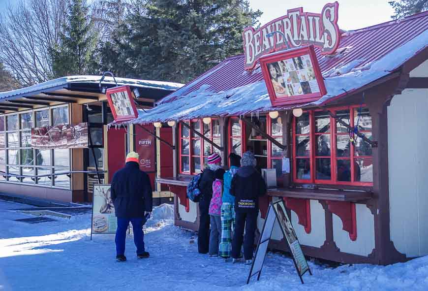 There are several places to buy Beavertails along the Rideau Canal