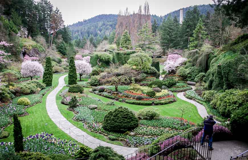 The famous Sunken Gardens in spring