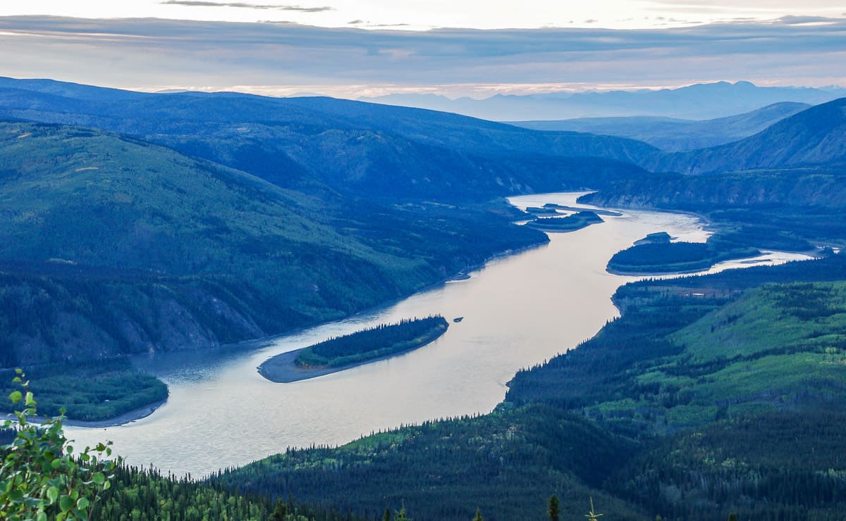 The view from the Midnight Dome above Dawson City