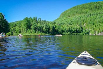 Family fun canoeing and kayaking in La Mauricie National Park