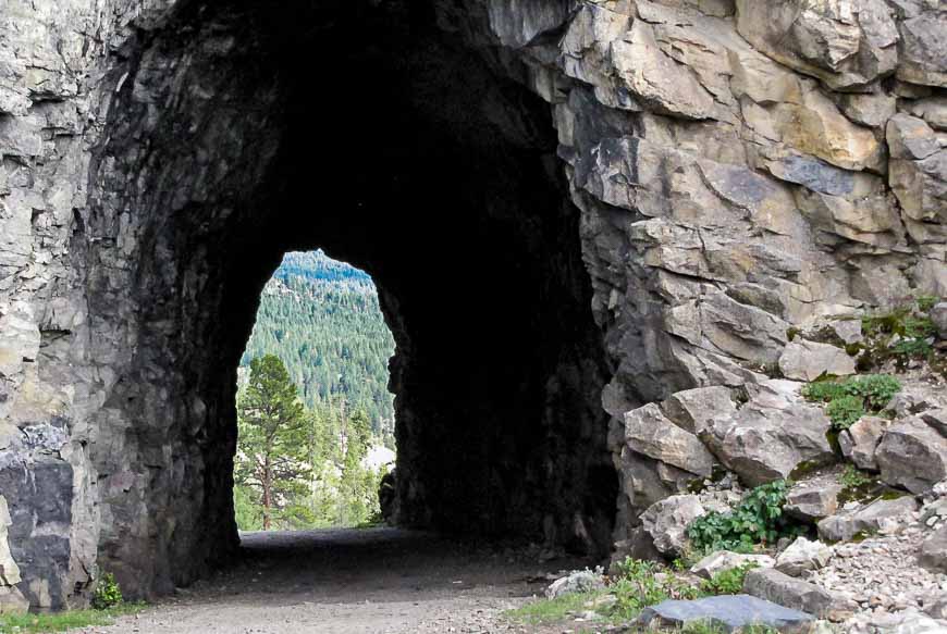 Biking the KVR through a tunnel