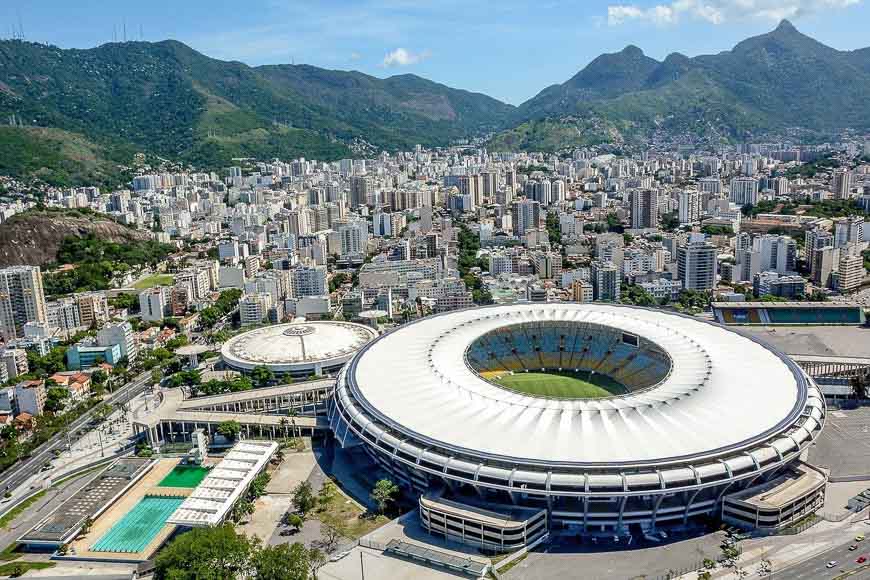 The soccer stadium in Rio, Brazil 