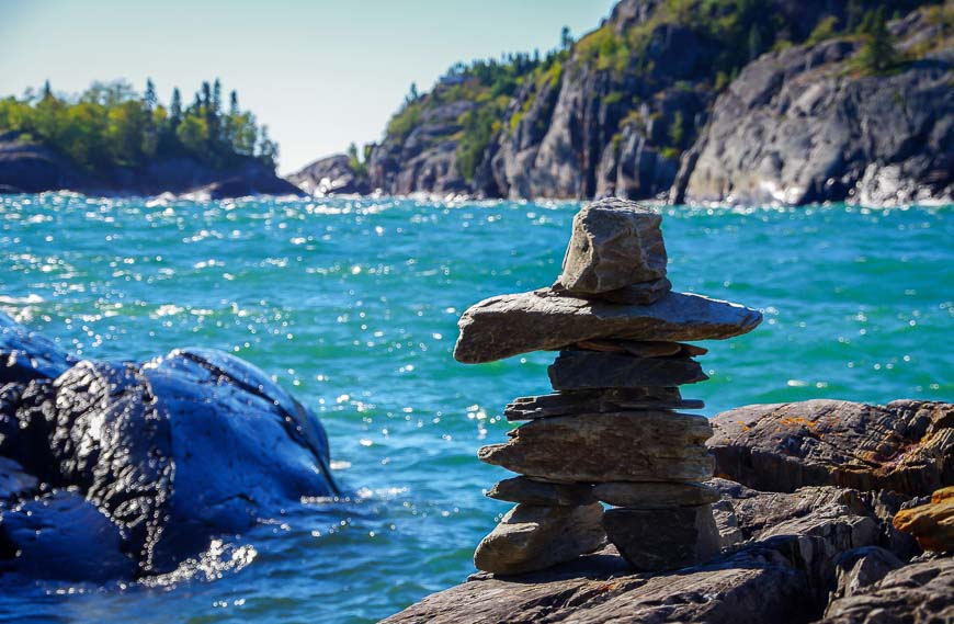 Inuksuk overlooking Lake Superior