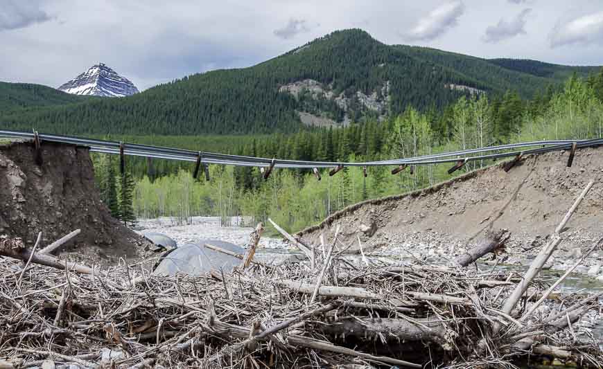 Washed out bridge from the floods of 2013