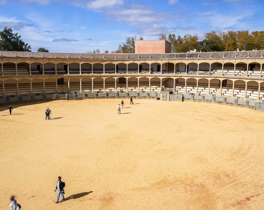 The Plaza de Toros - even if you're against bullfighting is interesting to wander through it for its history