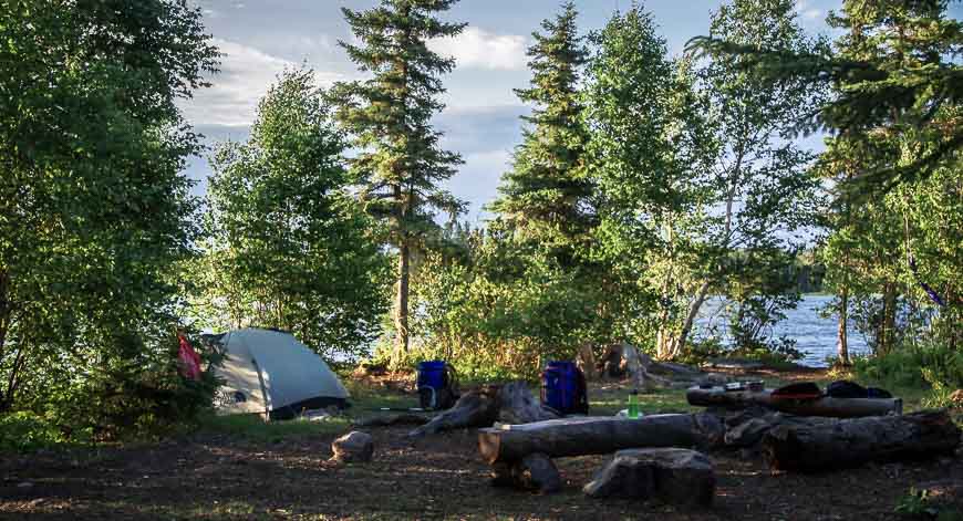 Our heavily used campsite on Barker Island