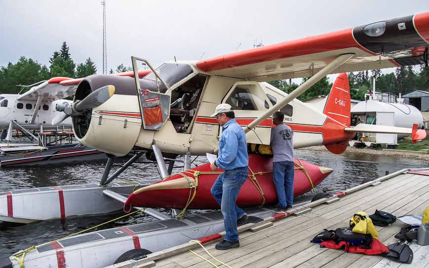 Getting organized to head out from the dock in Missinipe