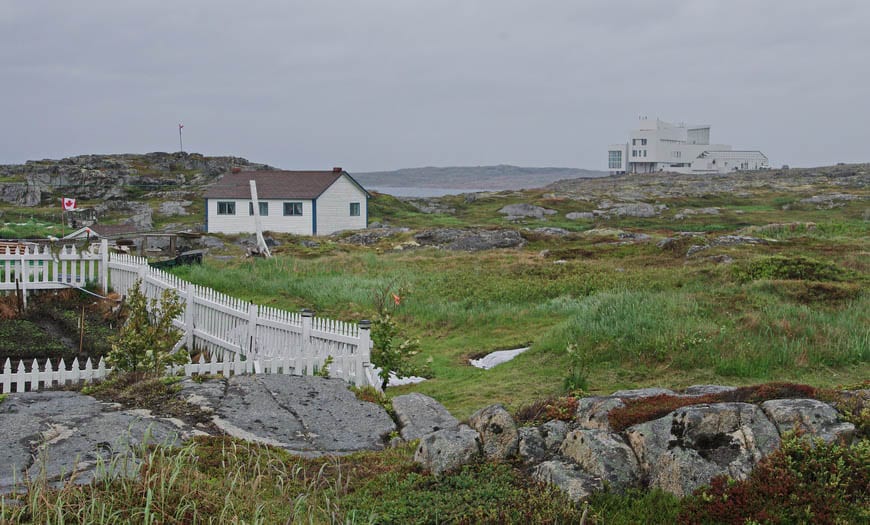 The back view of Fogo Island Inn