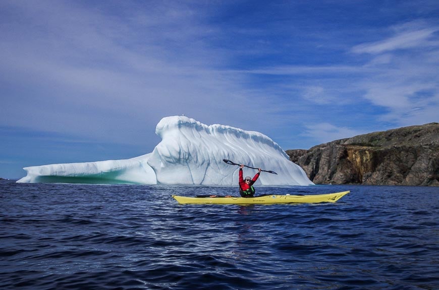 Our guide loving the Iceberg Alley experience as much as we are