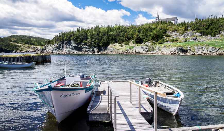 The boat used in the Rugged Beauty Boat Tour - out of Trinity Bay
