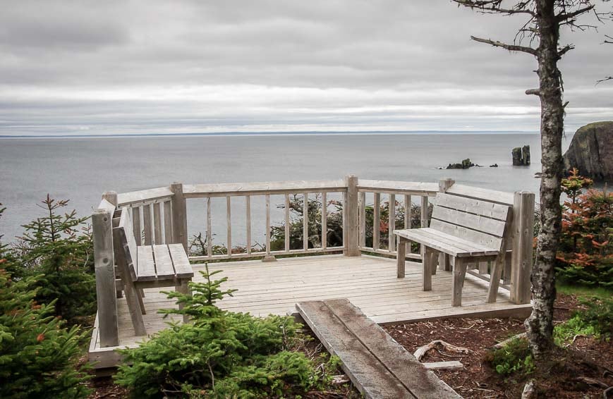 Thoughtfully placed benches to take advantage of the view