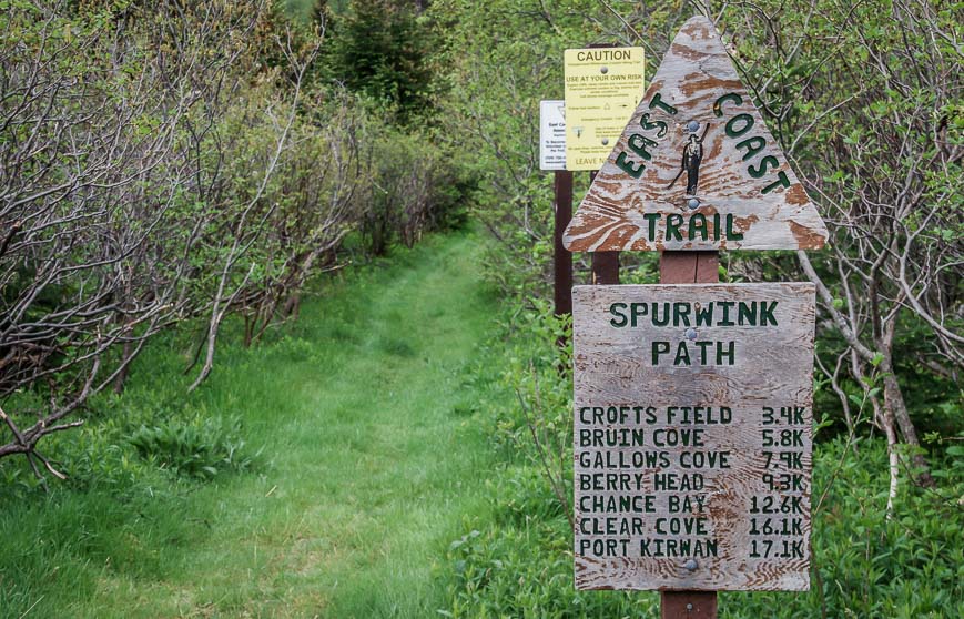 The start of the Spurwink Path