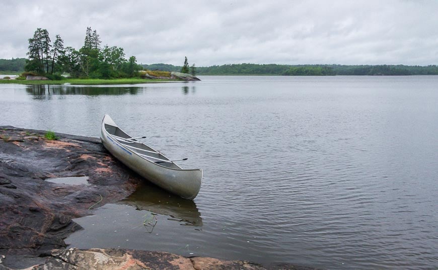 You're in Canadian Shield country with all of its lovely red/pink/white granite