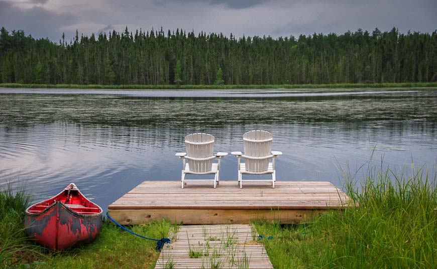 The view from the deck at The Firefly B&B near Rennie, Manitoba