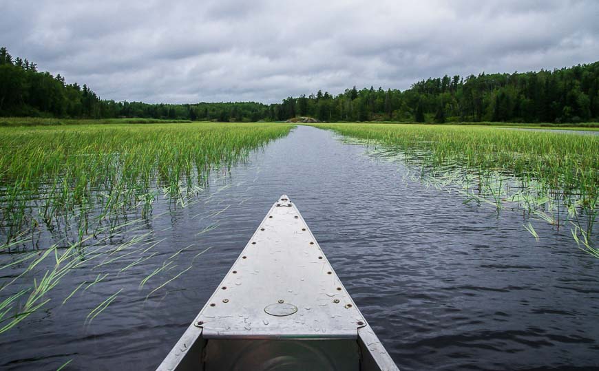 Paddling towards the second set of tunnels