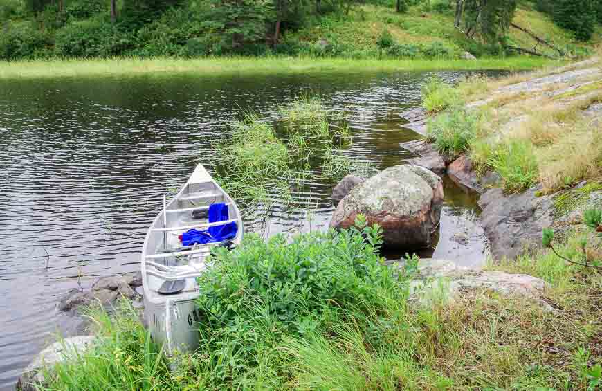 Our lunch spot - near the entrance to North Cross Lake