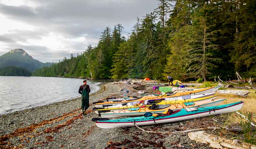 A pretty campsite on our last night out kayaking Gwaii Haanas