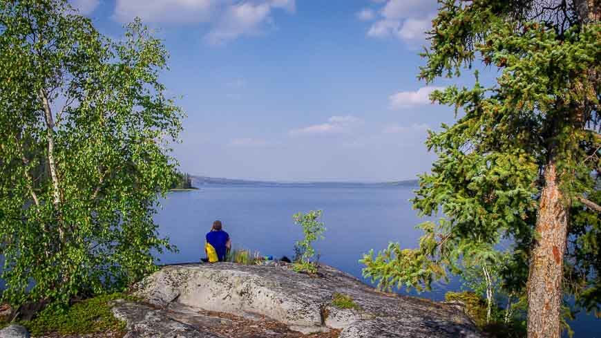 Looking out to the bigger part of Hidden Lake