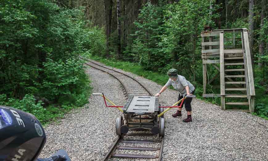 A cart for transporting canoes and kayaks