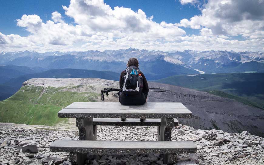 My friend taking in the vista