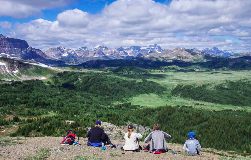 What a great place for lunch with a view of the Sunshine Meadows