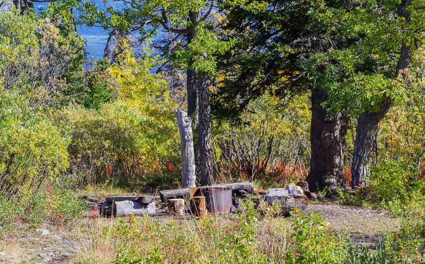 There are four backcountry sites and a pit toilet