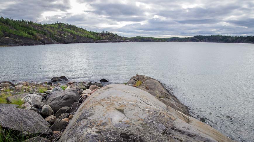 We took a breather on this protected bay in Prosperous Lake