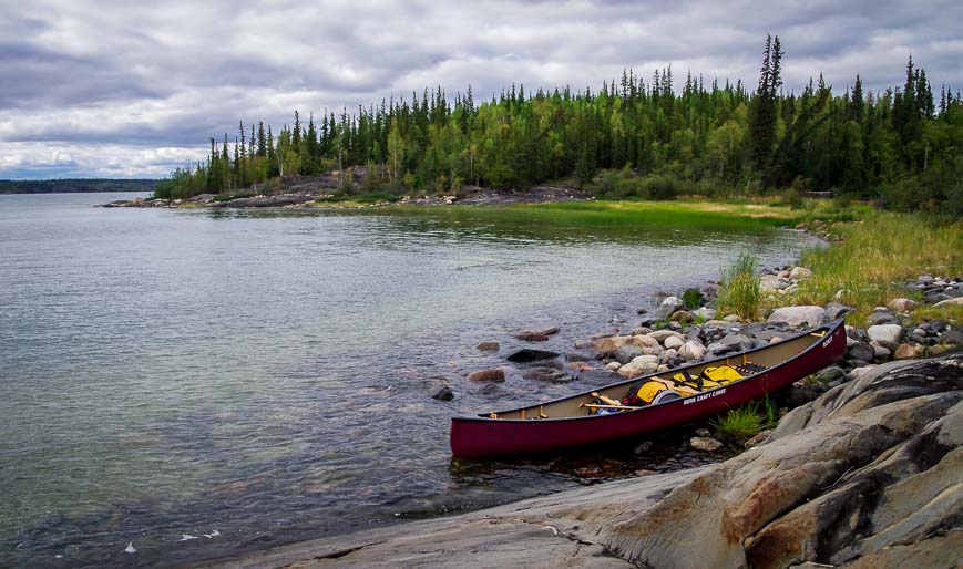 A quiet bay on Prosperous Lake