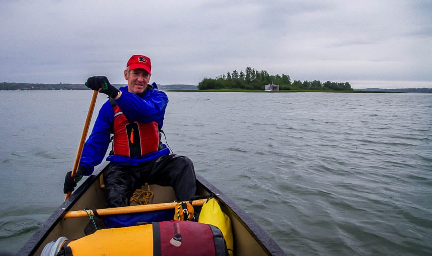 A very tough last 90 minutes paddling on Great Slave Lake to Yellowknife