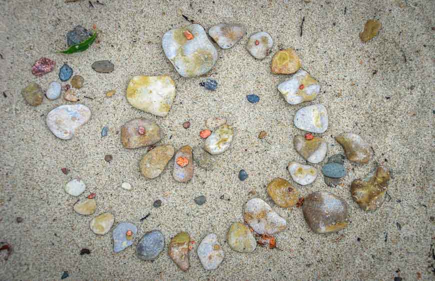 Sand art on the beach