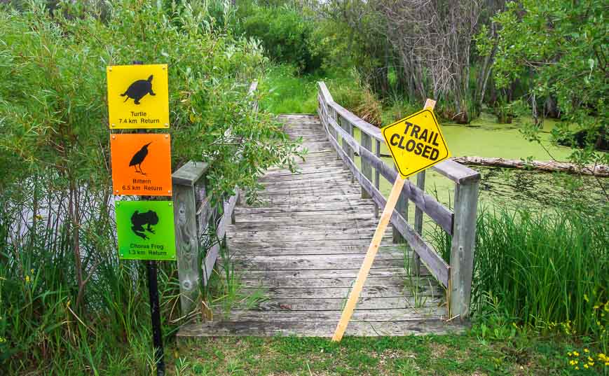 Unfortunately high water closed these trails