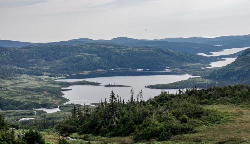 The Gros Morne Long Range Traverse with views as we leave our second campsite near Hardings Pond