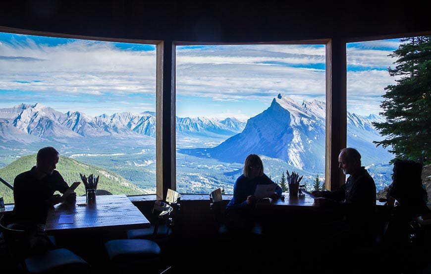 You can grab a drink with a view post Via Ferrata at the Cliff House Bistro