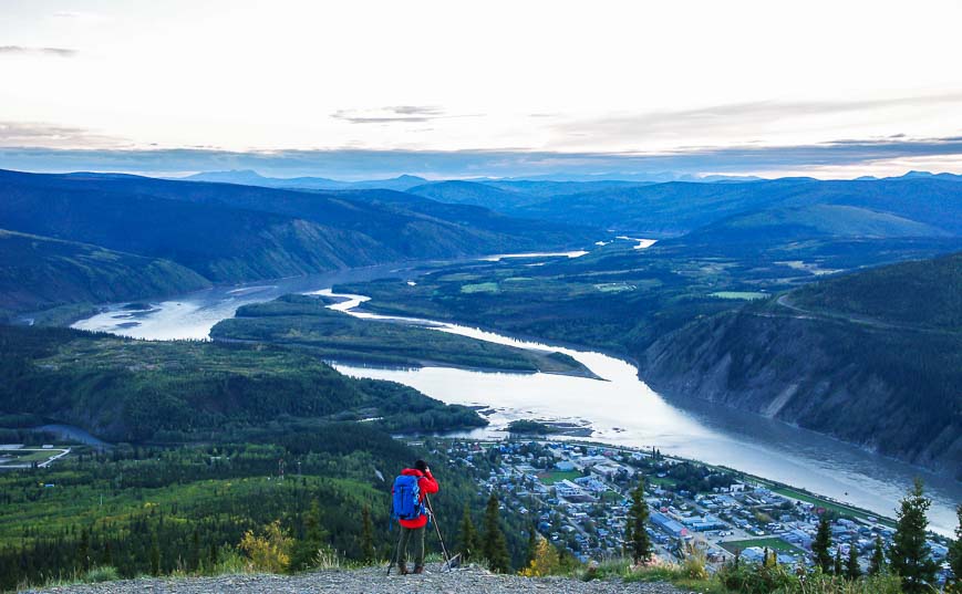  The view of one of the most interesting small towns in Canada - Dawson City from the Midnight Dome